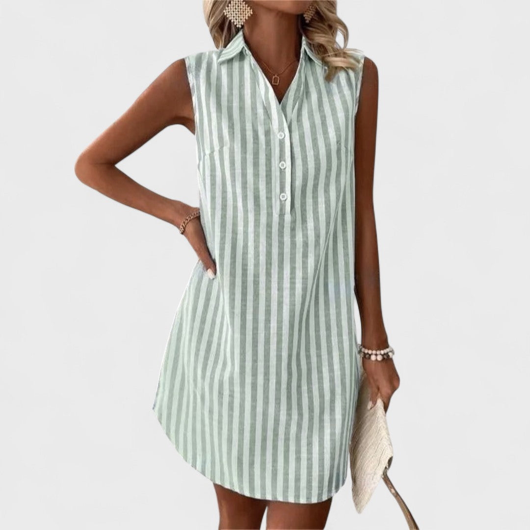 Annemiek - Abito Camicia Elegante A Righe