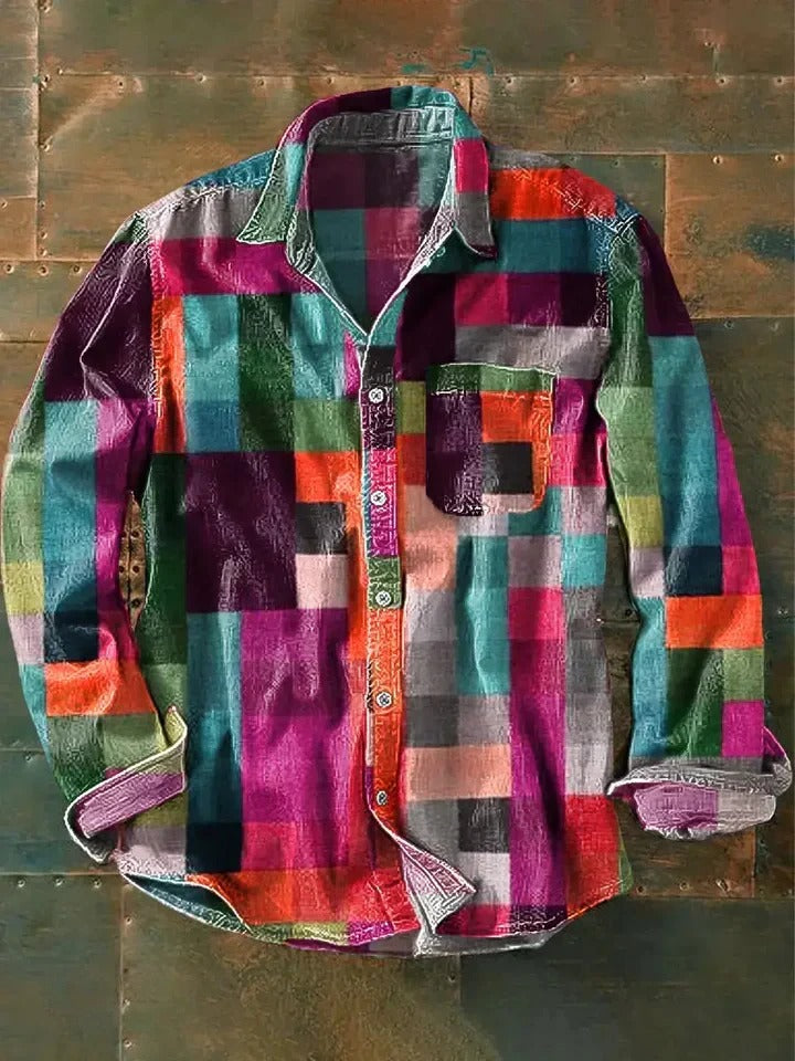 Spencer - Camicia Unisex a Quadri Colorati
