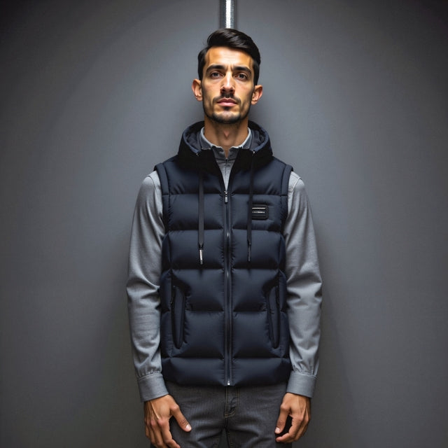 Cristian | Giubbotto Smanicato Con Cappuccio