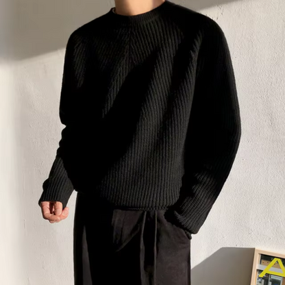 Fynara | Maglione In Cotone A Coste Da Uomo