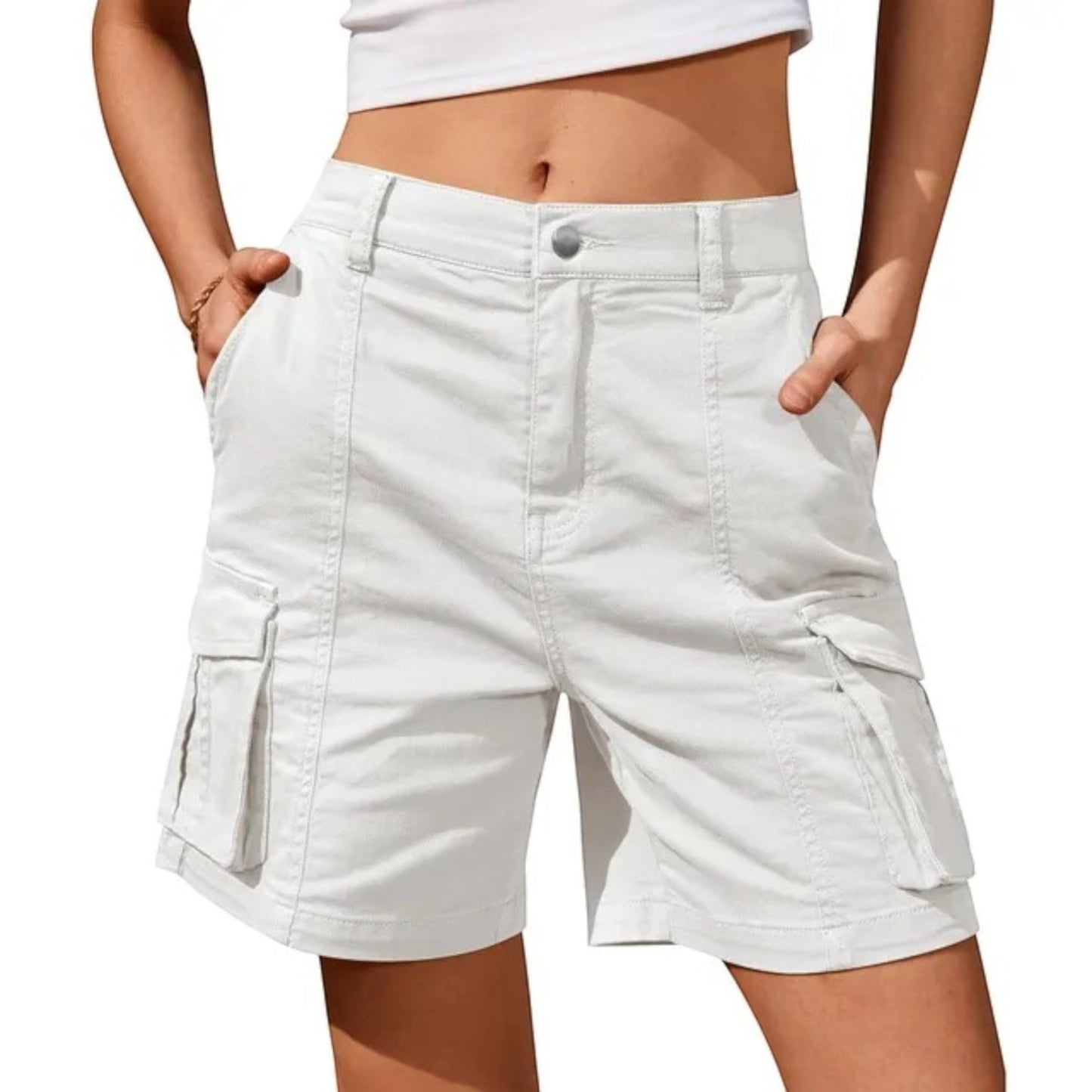 Pantaloncini Cargo Donna | Tasche Laterali & Vestibilità Relaxed