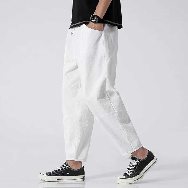 Kyoto – Pantaloni Cropped in Lino