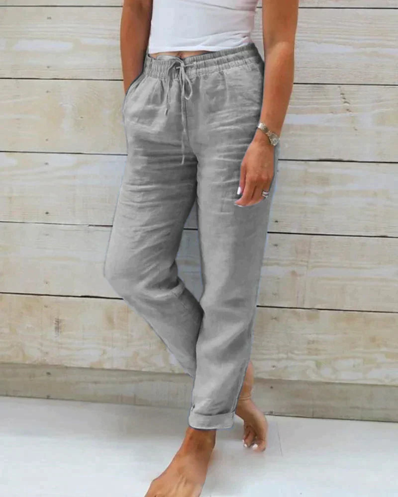 Stacy - Pantaloni Di Lino Per Donna