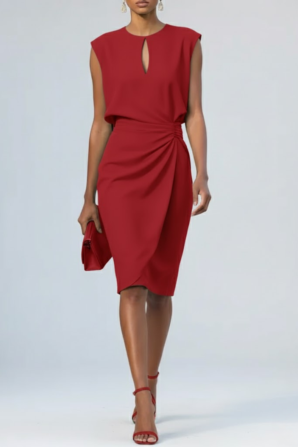 Beatrice | Abito Midi Con Scollo A Goccia