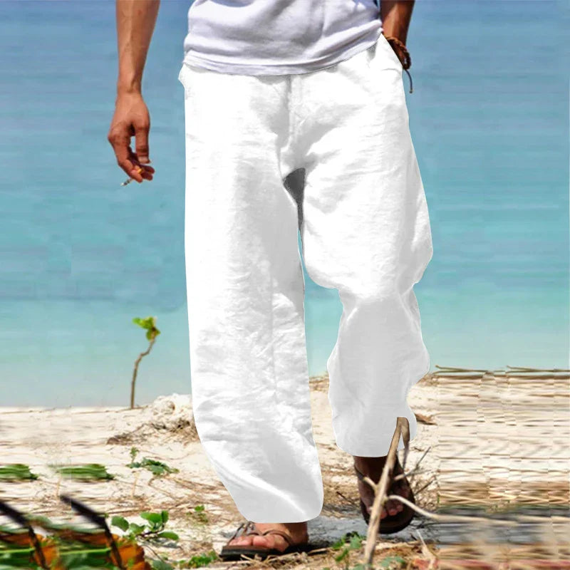 Riviera | Pantaloni In Lino Da Uomo