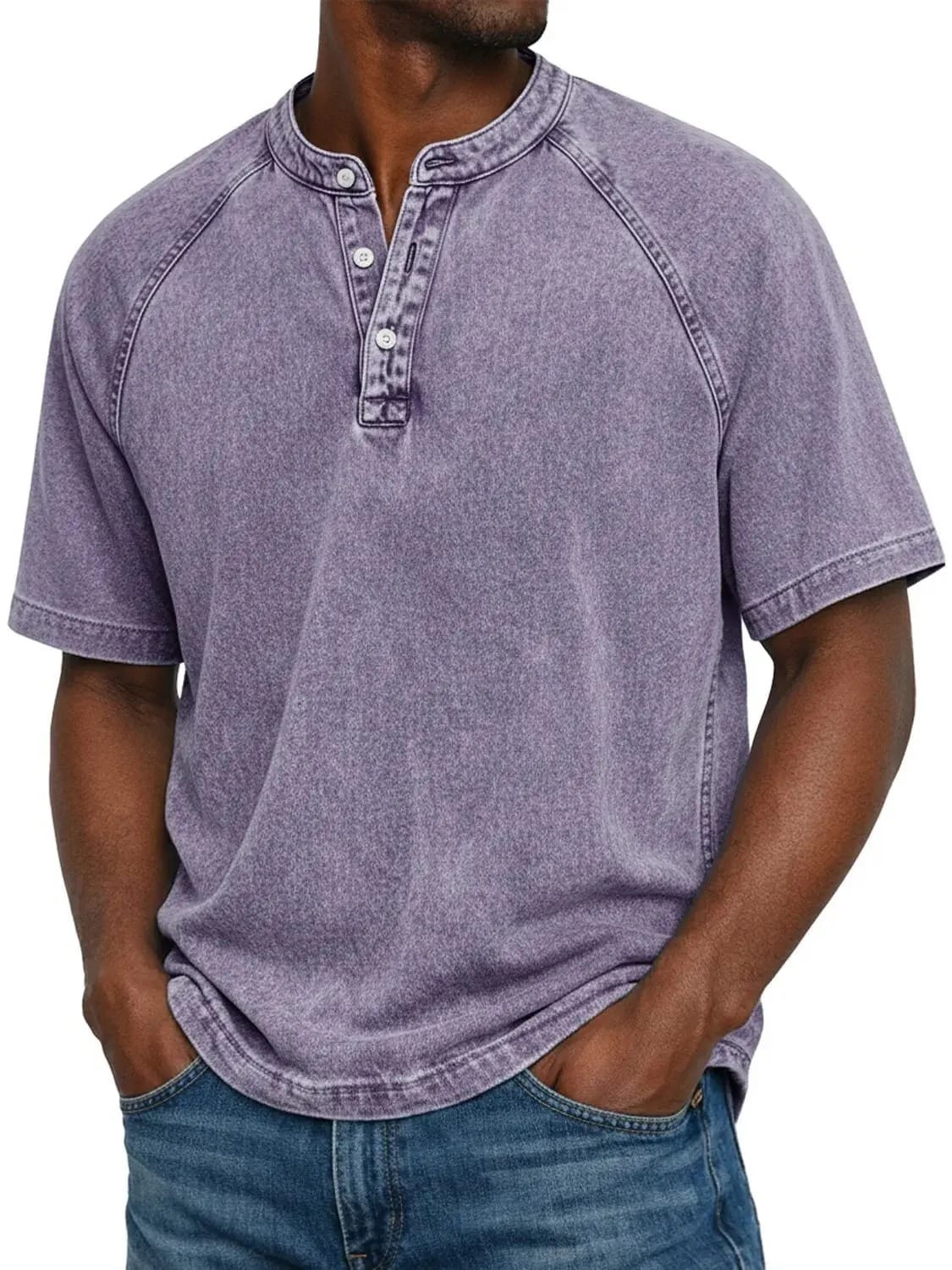Theo | Maglietta Henley Raglan Vintage