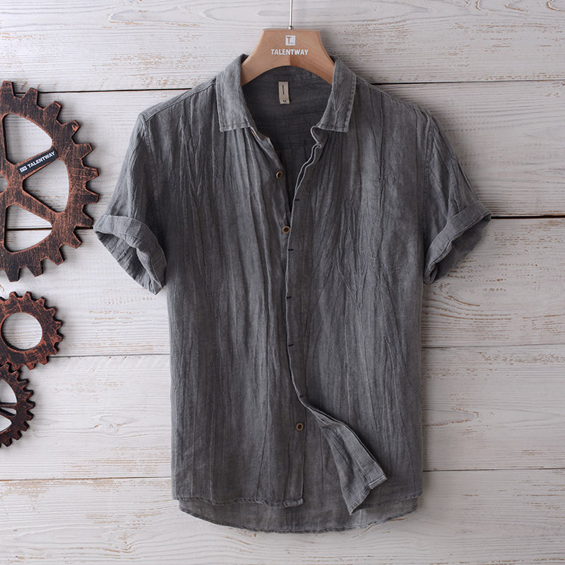 Camicia Estiva in Lino Merlot