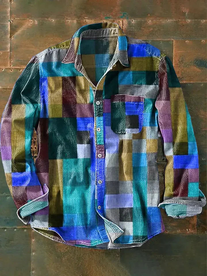 Spencer - Camicia Unisex a Quadri Colorati