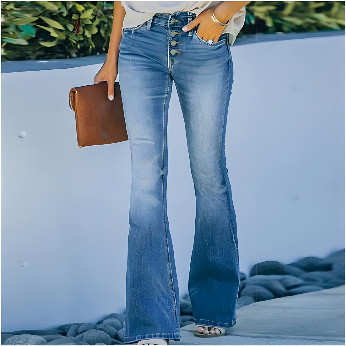 Magali - Pantaloni vintage a vita alta