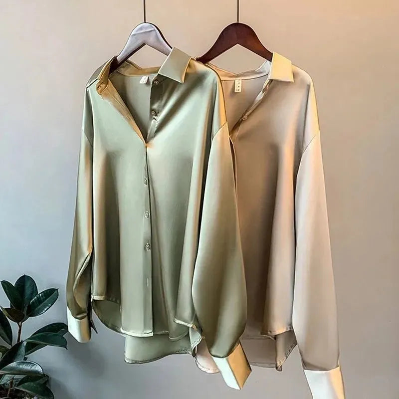 Blusa in raso di L'Aurablend Lotus