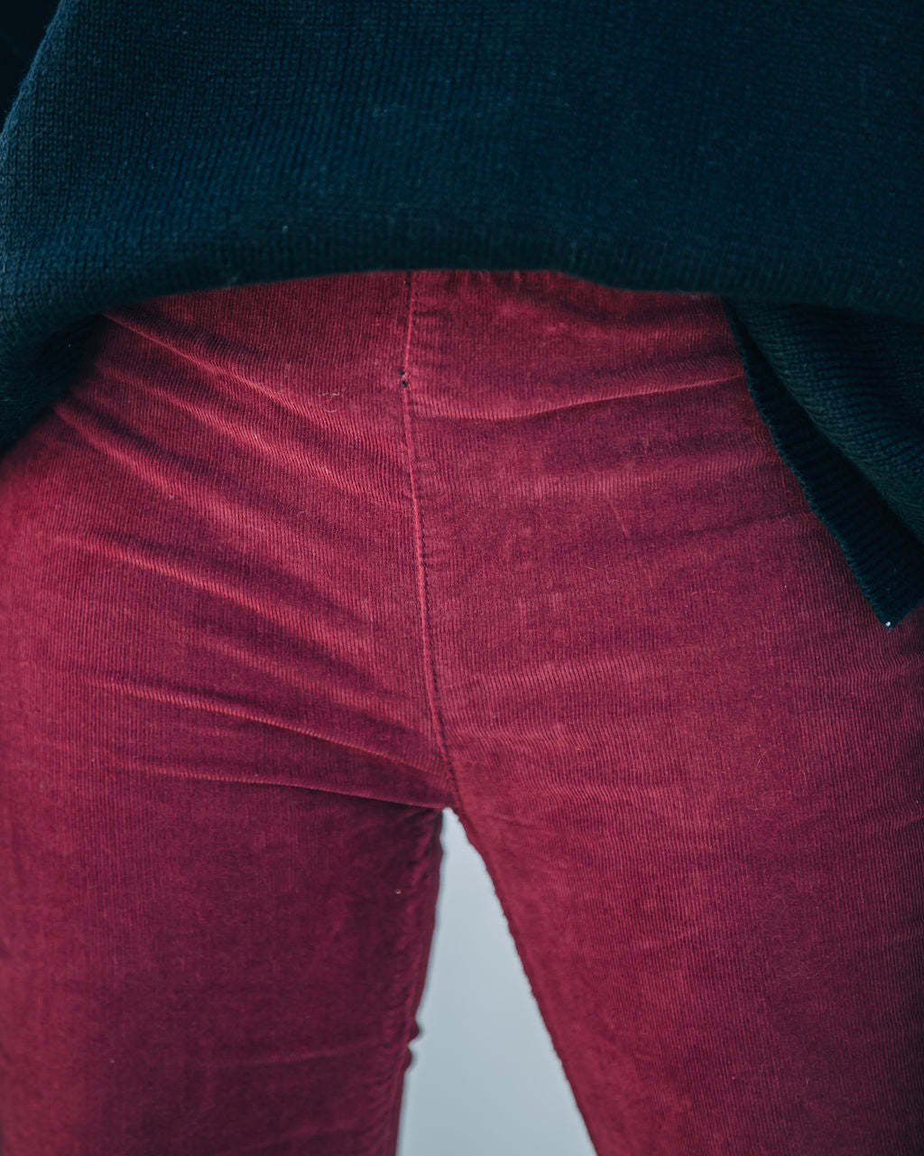 Selena Pantaloni svasati in velluto a coste elasticizzato