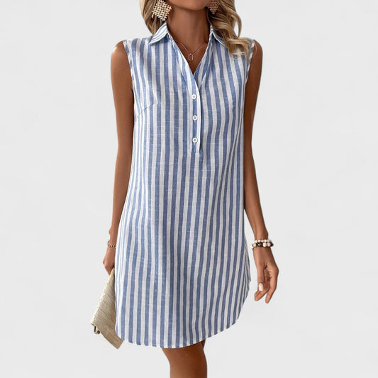 Annemiek - Abito Camicia Elegante A Righe
