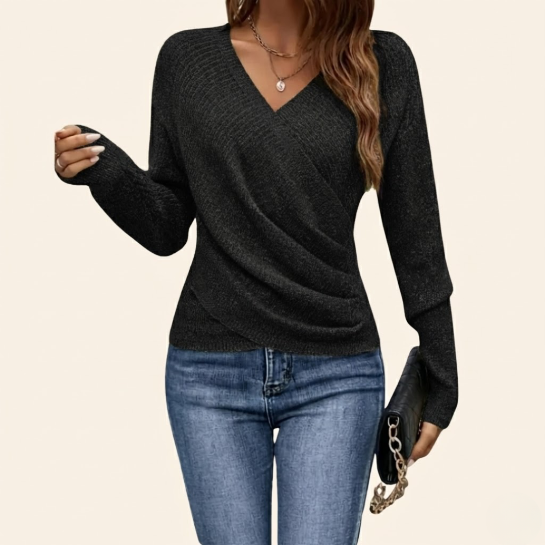 Clarissa | Top elegante avvolgente con scollo a V