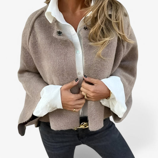Sophia | Giacca in cashmere - Morbida ed elegante - Verde - coat coats comfy jacket Fashion jacket jacket Jackets ladies_jackets_cardigan new woman women women jackets women's coat Women's Jacket Women's Jackets - Concept Palermo