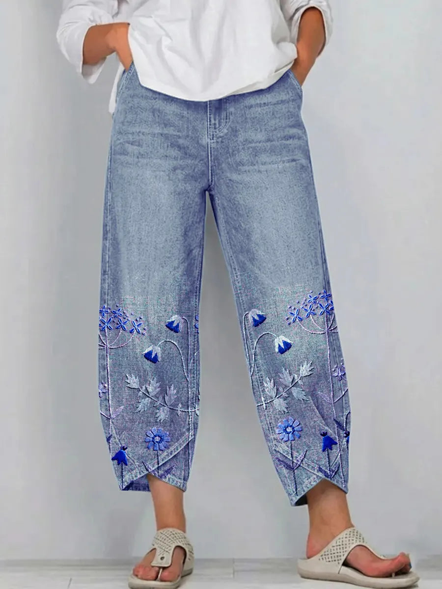 Aven | Pantaloni Ricamati Casual Chic