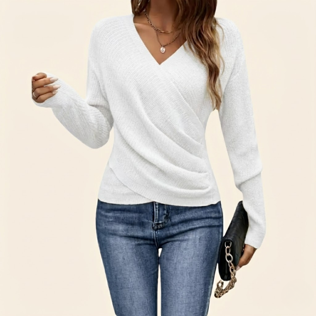 Clarissa | Top elegante avvolgente con scollo a V