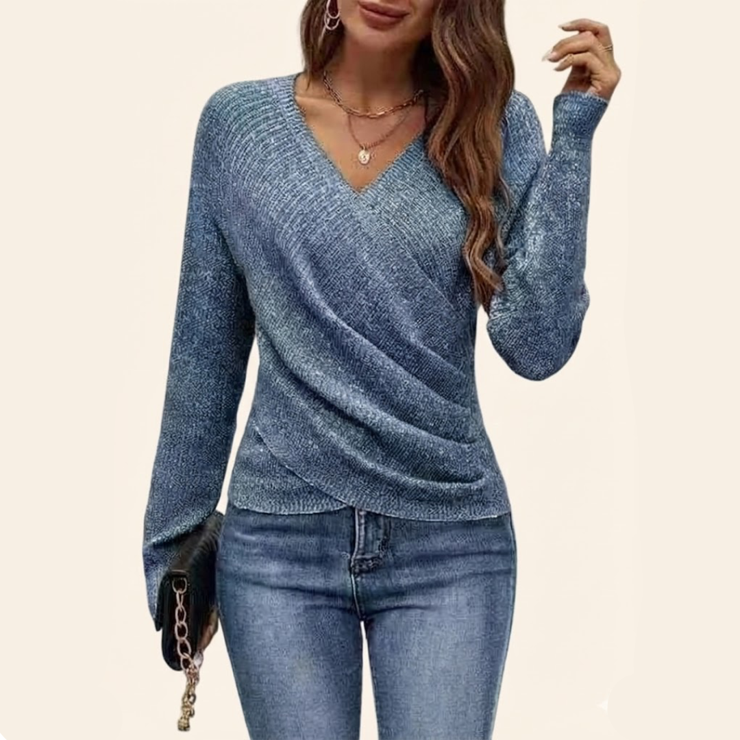 Clarissa | Top elegante avvolgente con scollo a V