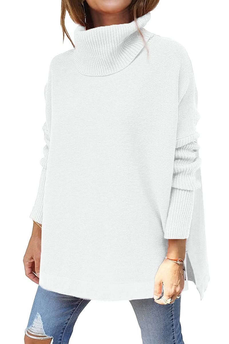 Francesca - Jersey Oversize De Lana Suave y Cuello Alto