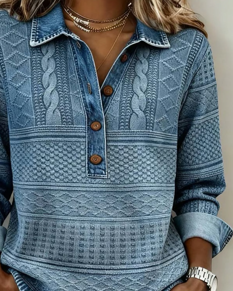 Sofia | Maglione Moderno Con Bottoni A Metà