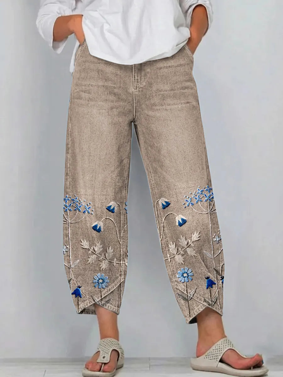 Aven | Pantaloni Ricamati Casual Chic