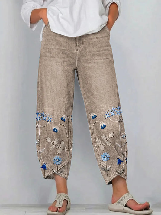 Aven | Pantaloni Ricamati Casual Chic