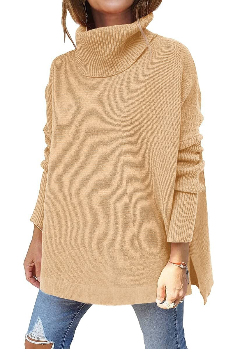 Francesca - Jersey Oversize De Lana Suave y Cuello Alto