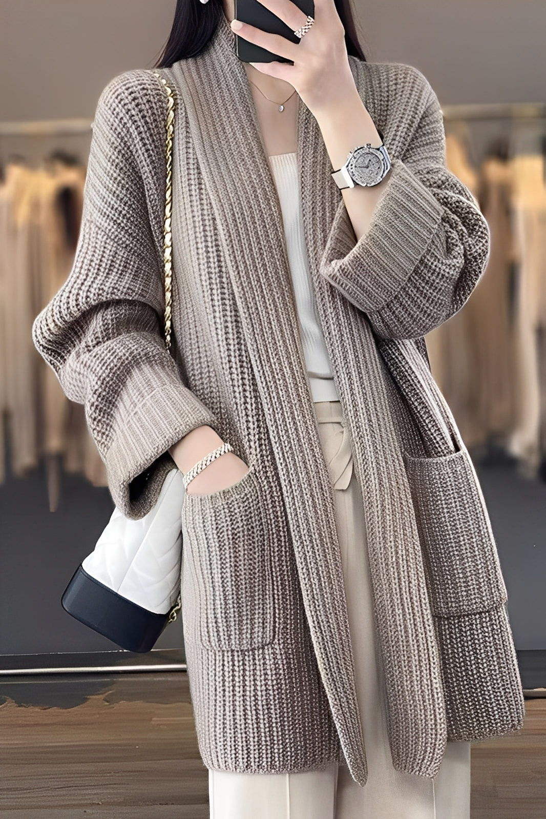 Suzanna - Cardigan Lungo Ed Elegante Per Donne