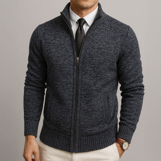 Jake – Cardigan Con Cerniera In Lana Merino