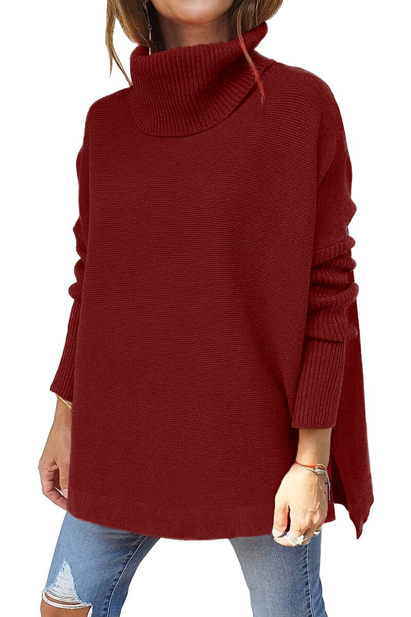 Francesca - Jersey Oversize De Lana Suave y Cuello Alto