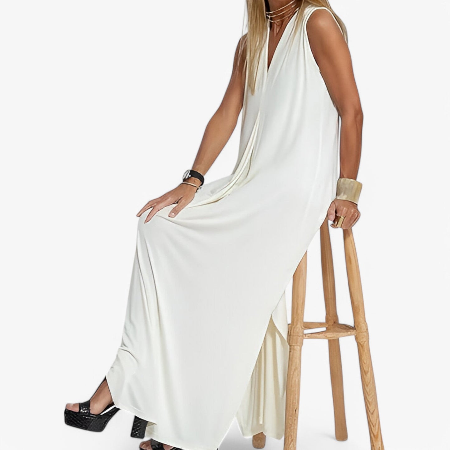 Helen | Abito Lungo Con Cardigan In Omaggio