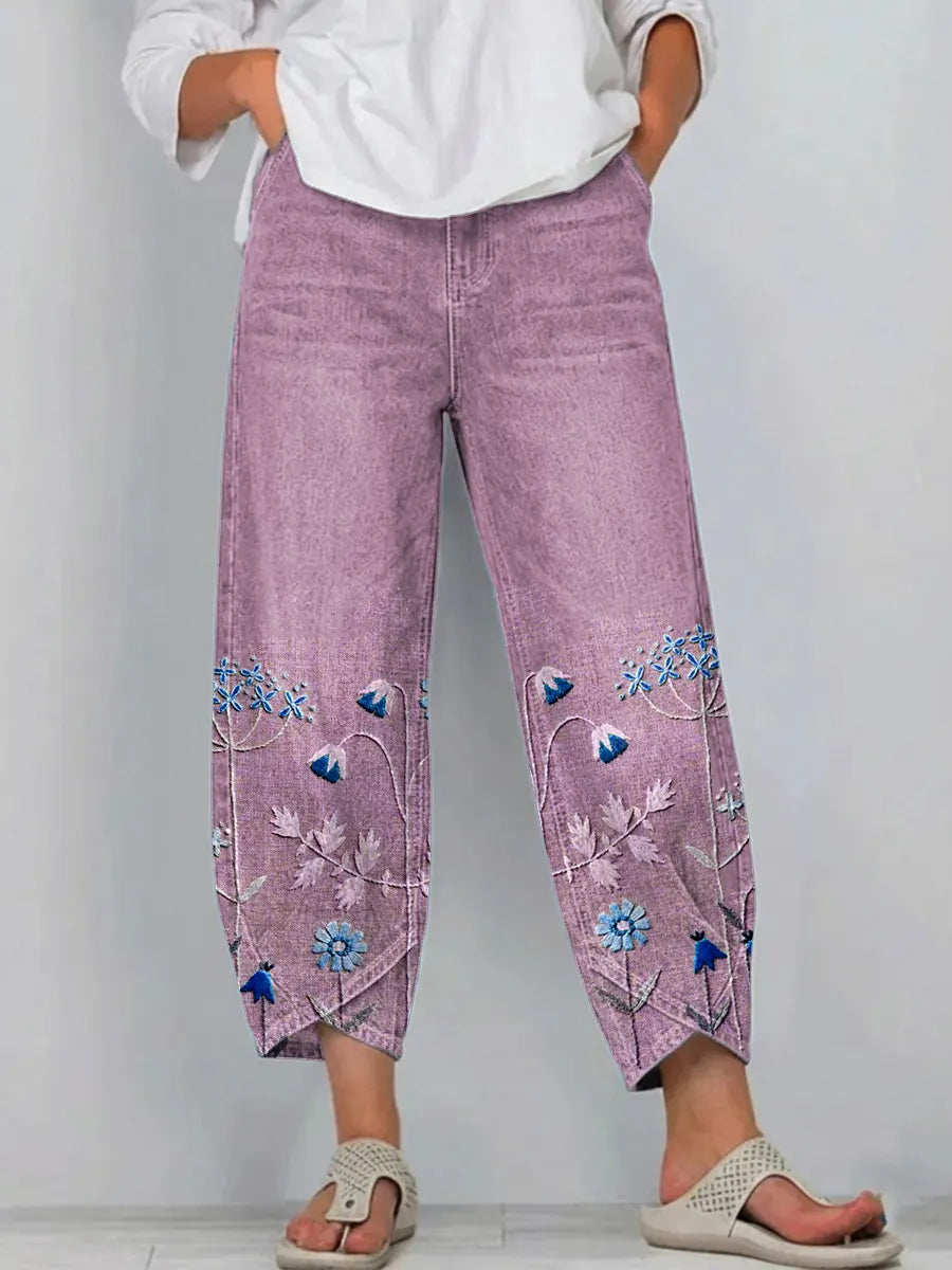 Aven | Pantaloni Ricamati Casual Chic