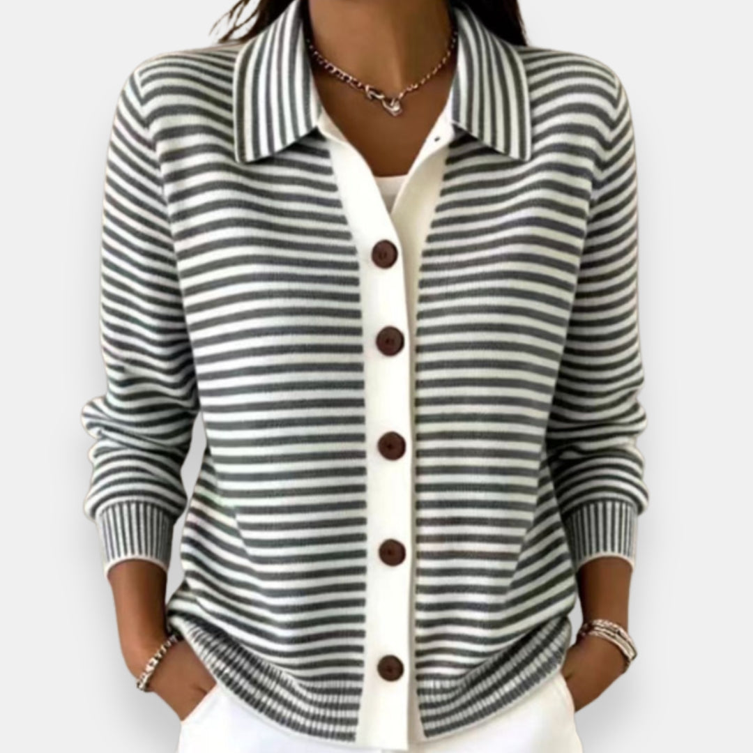 Kerana | Cardigan A Righe Con Bottoni