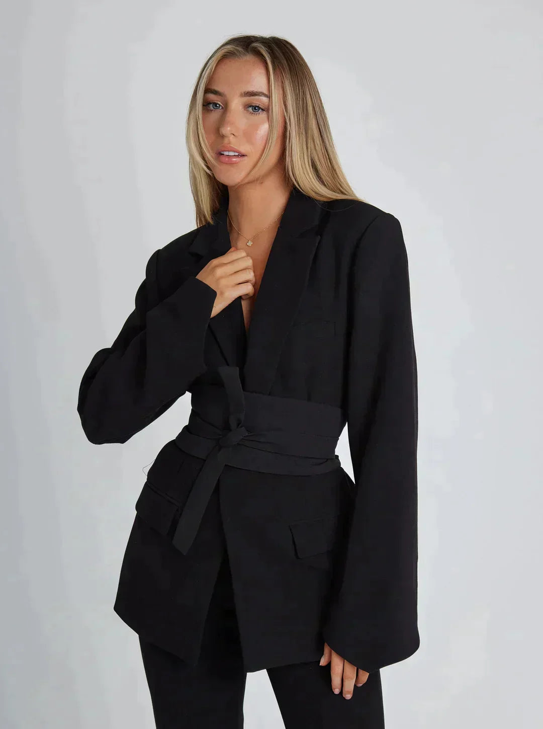 Elina - Blazer Elegante A Vita Alta Con Design Strutturato