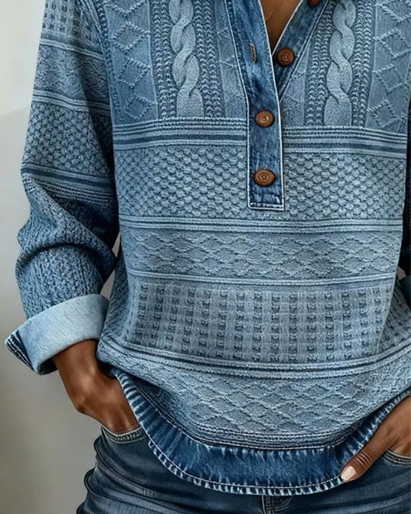 Sofia | Maglione Moderno Con Bottoni A Metà
