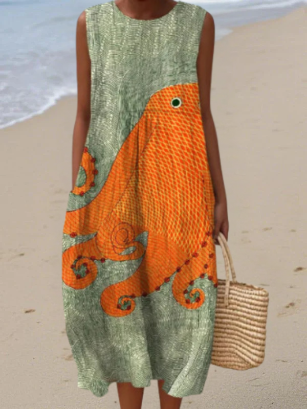 Tess | Abito Midi In Stile Marittimo