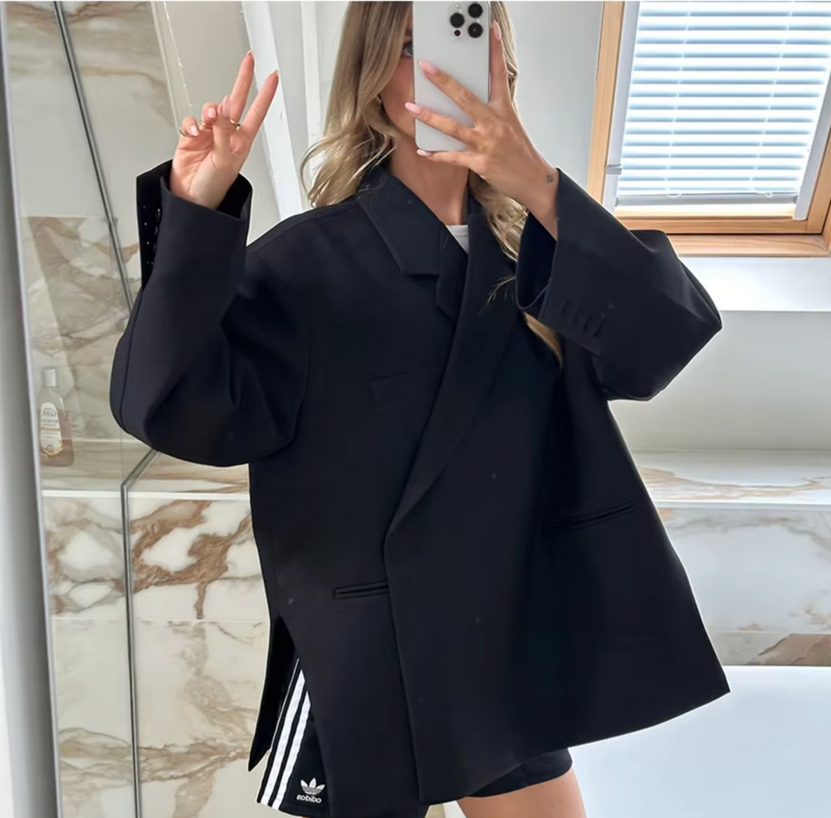Women's Oversized Blazer | Loose Fit & Elegant Double-Breasted