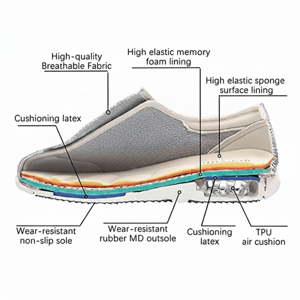 COMFORTFIT WIDE – Diabetikerschuhe mit Memory Foam-Einlegesohle für geschwollene Füße 5