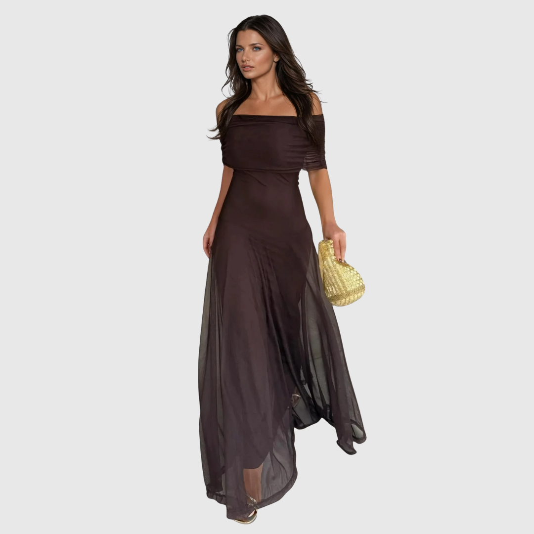Dovira | Abito Lungo Elegante Bardot