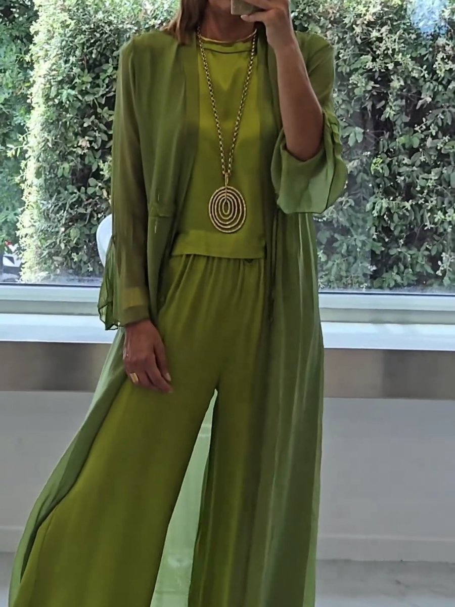 Eldra | Donna Completo con Pantaloni a Gamba Larga