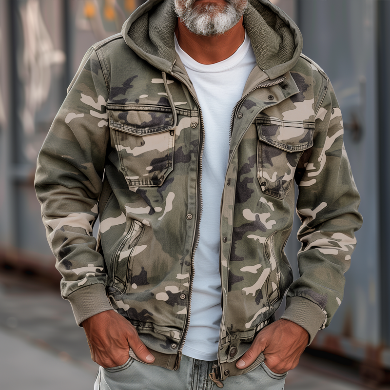 Giacca cargo uomo | Cappuccio e Stile Utility