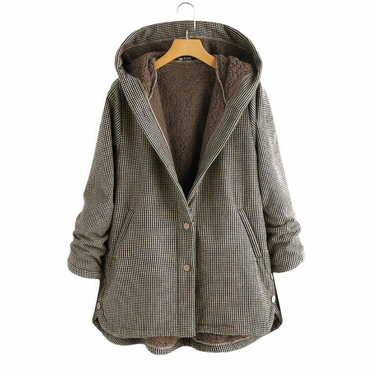 Alma - Cappotto Invernale con Cappuccio e Fodera in Pile
