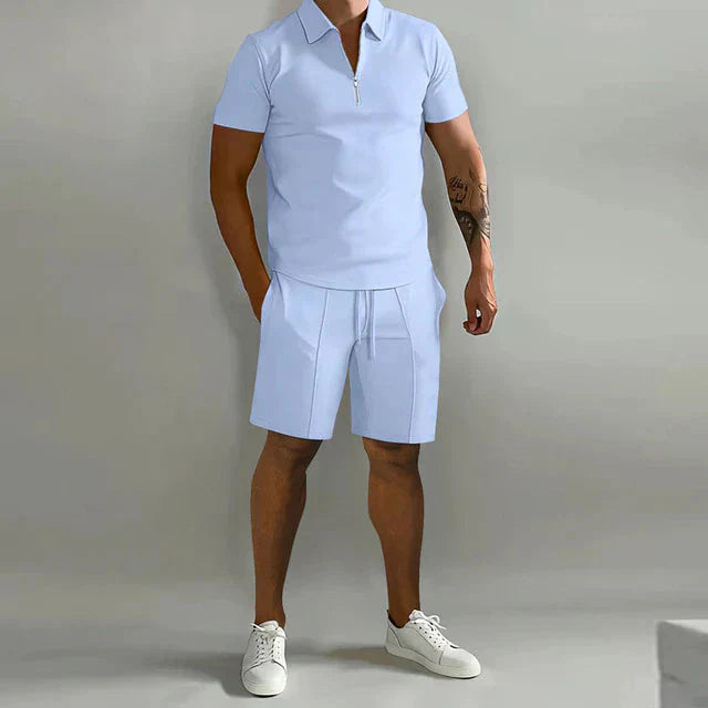 Neylor | Set Estivo Di Lusso Da Uomo Polo E Pantaloncini Elegante