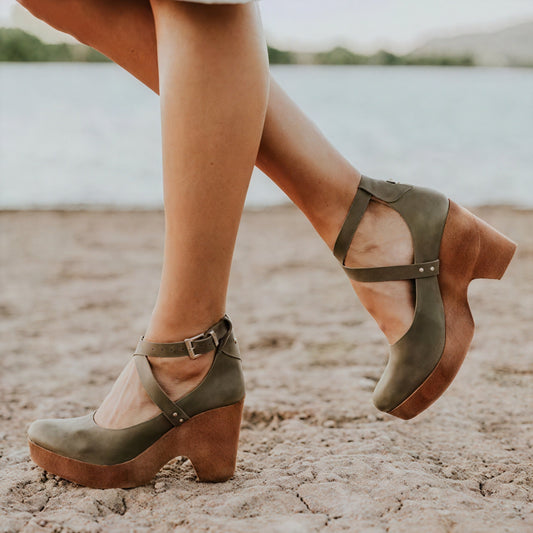 Heidi - Sandali Platform Donna con Cinturino Elegante