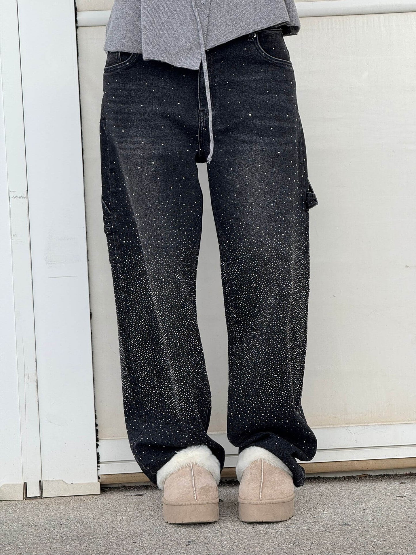 Federica | Pantaloni Scintillanti In Tessuto Premium
