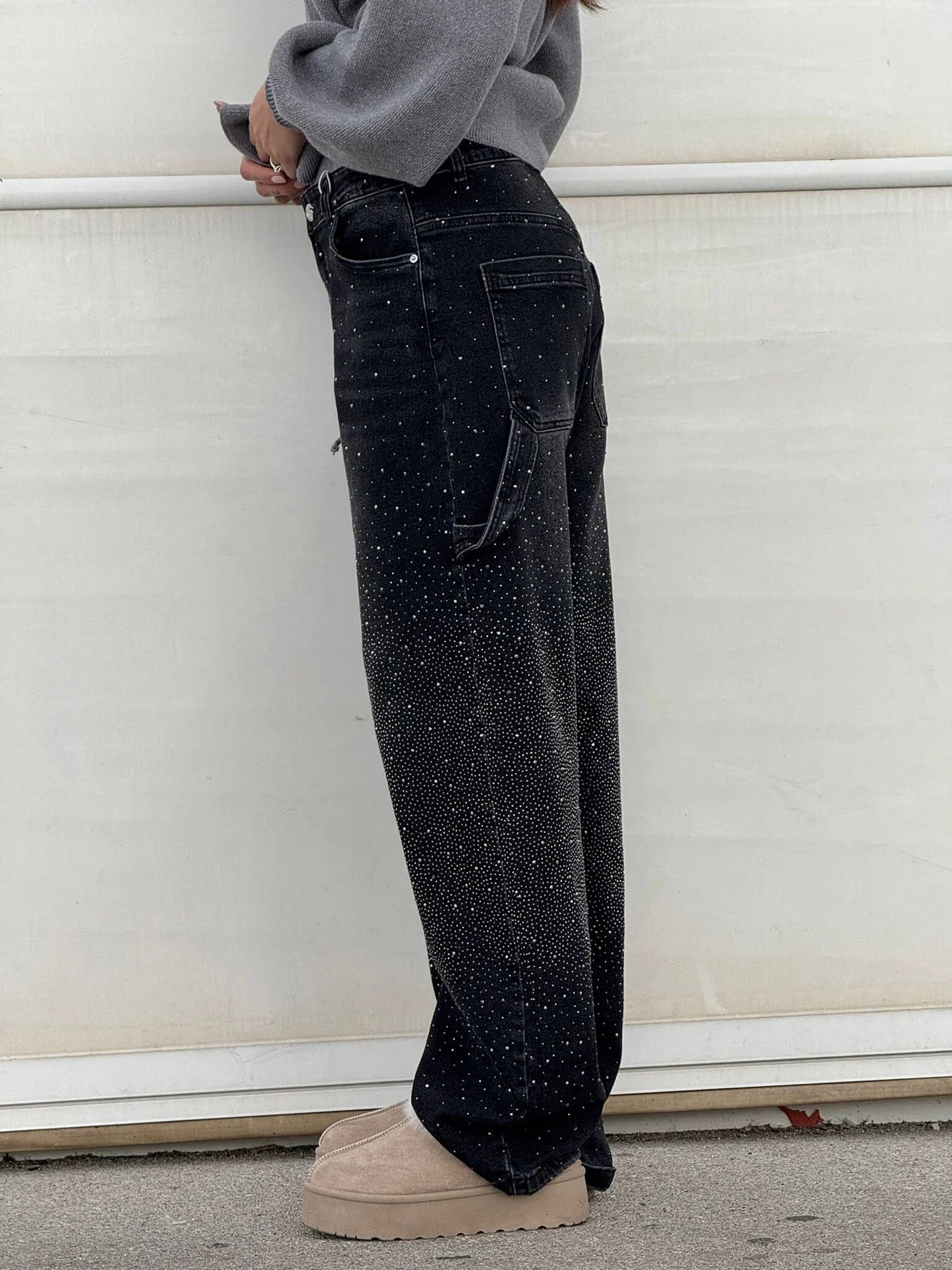 Federica | Pantaloni Scintillanti In Tessuto Premium