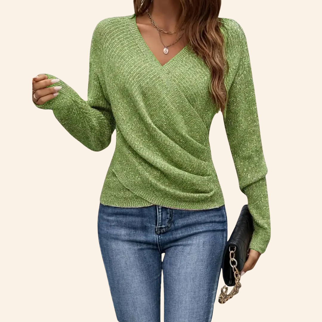 Clarissa | Top elegante avvolgente con scollo a V