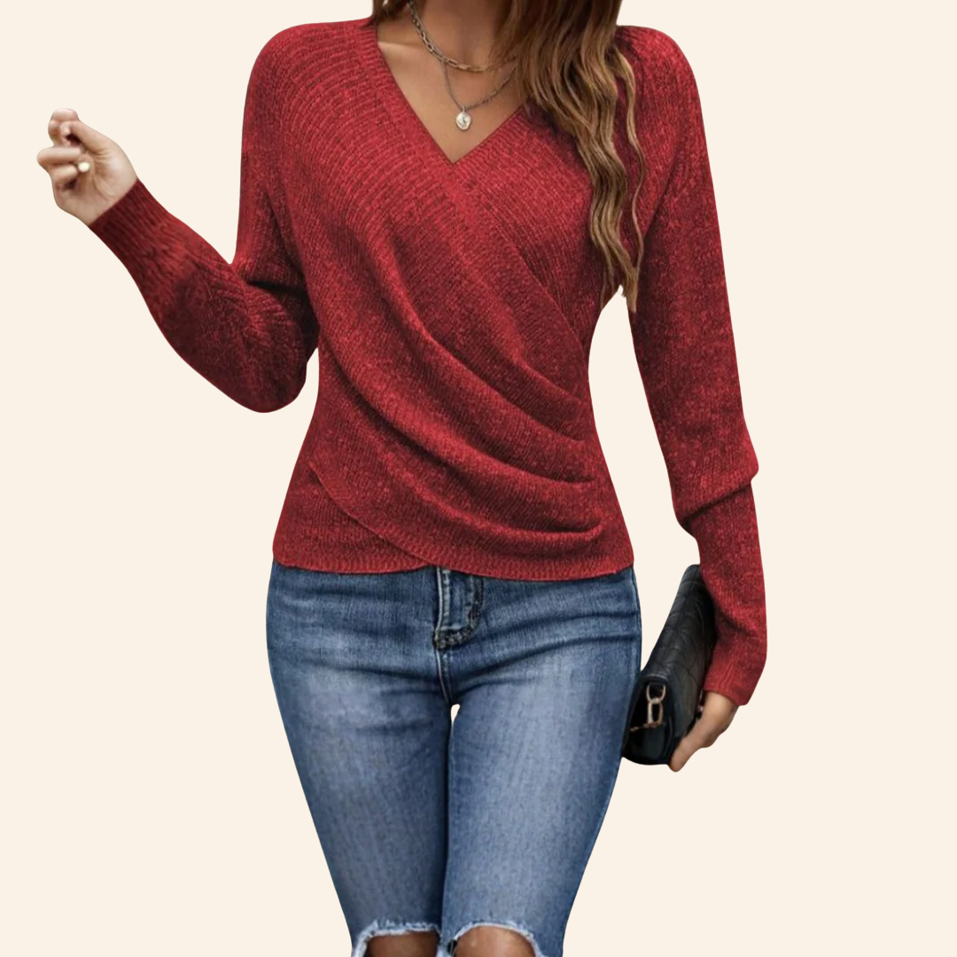 Clarissa | Top elegante avvolgente con scollo a V