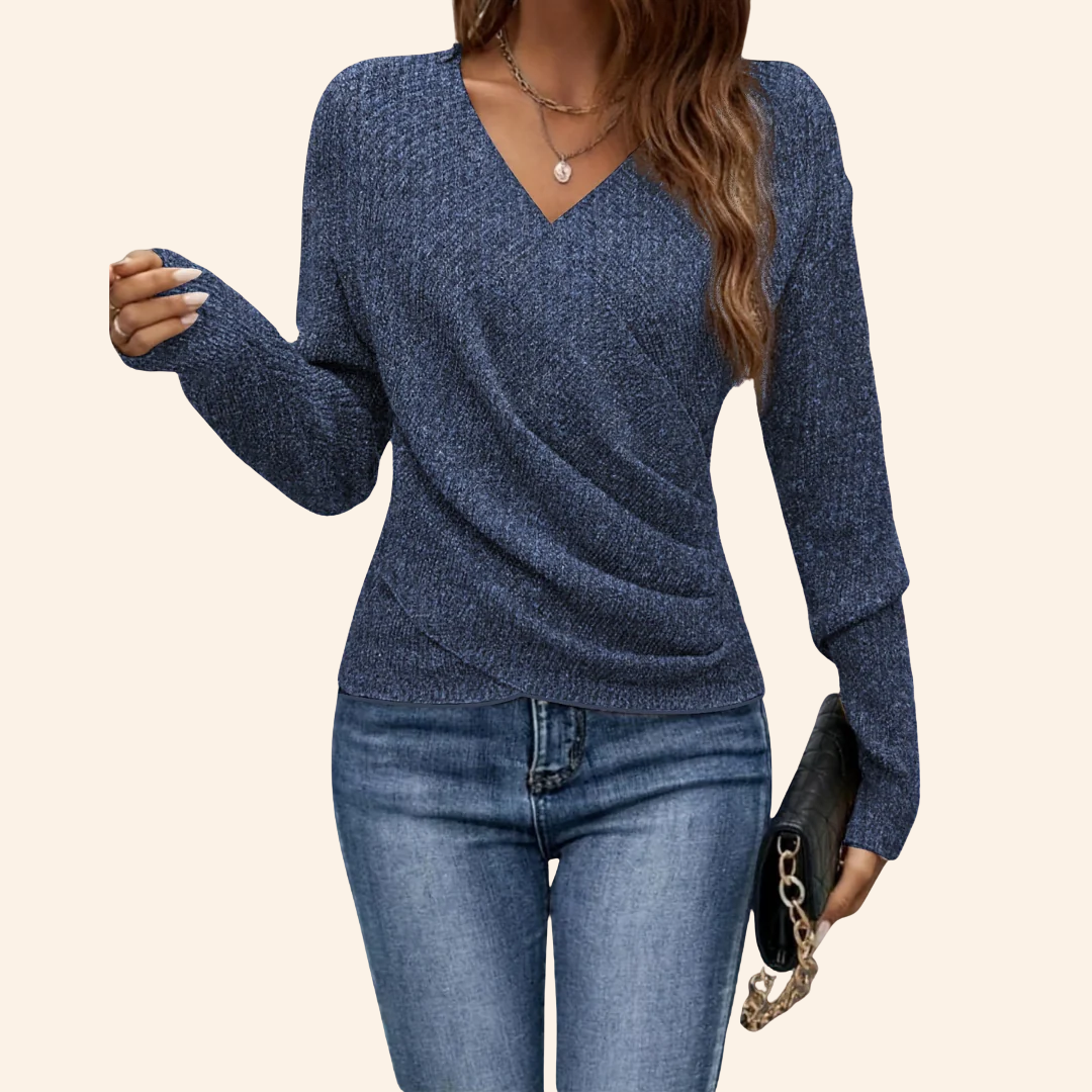 Clarissa | Top elegante avvolgente con scollo a V