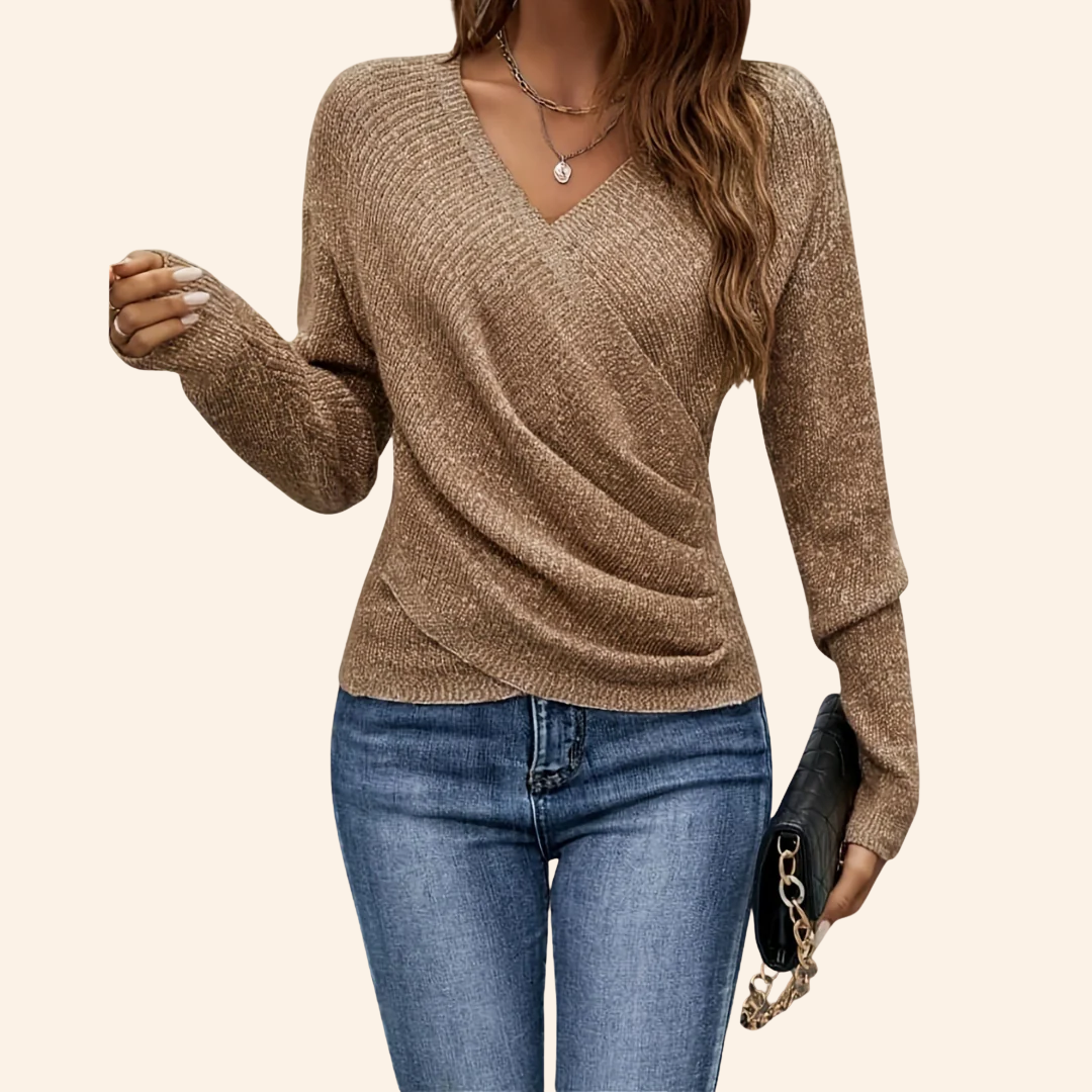 Clarissa | Top elegante avvolgente con scollo a V