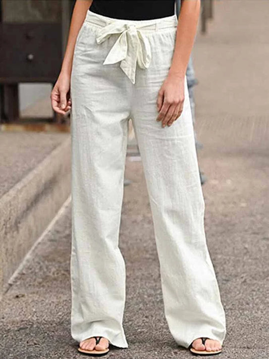 Grau Leinenhose für Damen